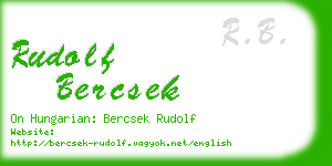 rudolf bercsek business card